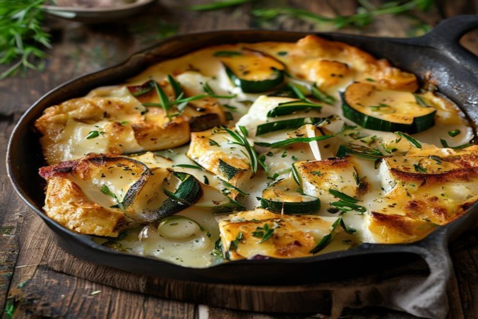 Chicken Frittata with Roasted Fennel and Zucchini